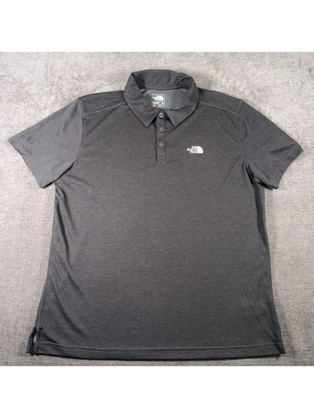 The North Face Men's XL FlashDry Polo Shirt in Dark Gray